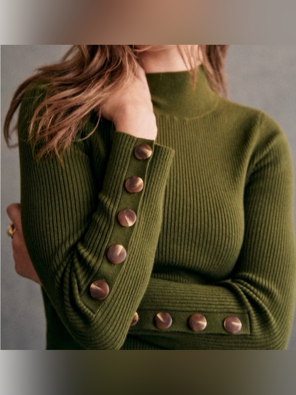 Sezane Perfect Green Haley Jumper Small